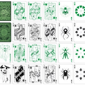 WILD REIGN Playing Cards: Evergreen and Crimson Decks image 6