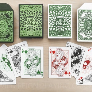 WILD REIGN Playing Cards: Evergreen and Crimson Decks image 2