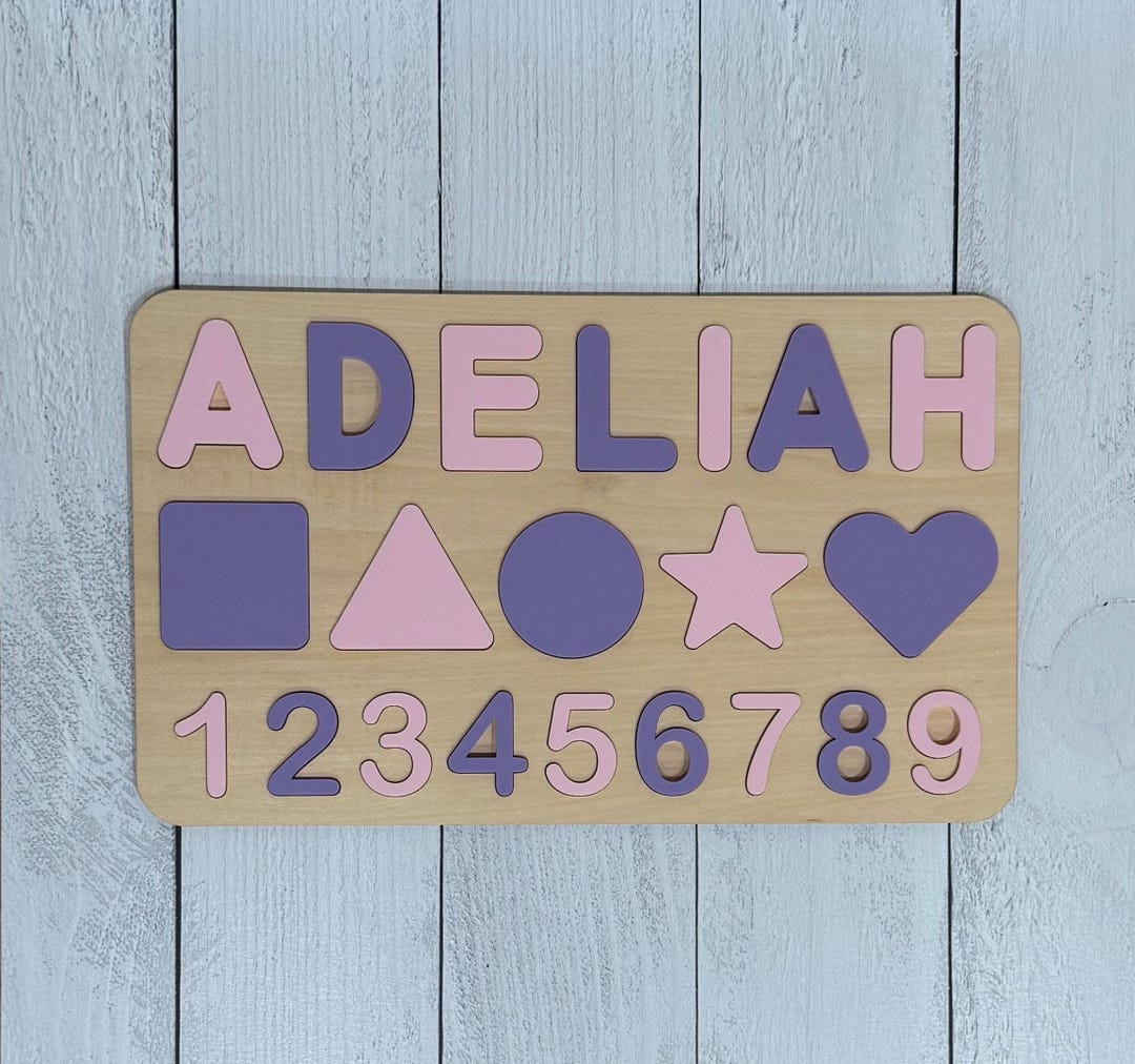 Personalized Wooden Name Puzzle – Custom Toddler Learning Toy - Etsy