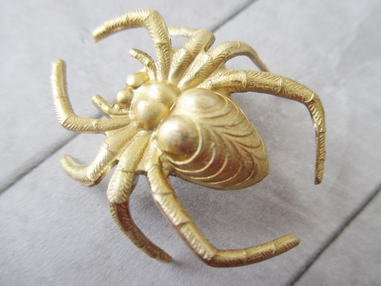 Spider brooches Gold Spider pins Spider lapel pins Brass bug Etsy