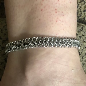 Stainless Steel HEX Locking Vertebrae Discreet Ankle Collar, 24/7 Wearable, Gorean kajira Anklet, submissive Anklet, slave Anklet