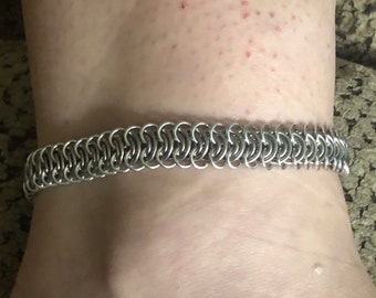 Stainless Steel HEX Locking Vertebrae Discreet Ankle Collar, 24/7 Wearable, Gorean kajira Anklet, submissive Anklet, slave Anklet