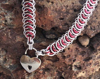 Stainless Steel Locking Vertebrae Collar, 247 Discreet Day Collar, submissive Collar, slave Collar, Unisex Collar,  Standard Size
