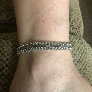 Stainless Steel Hex Locking Vertebrae Discreet Ankle Collar, 24/7 Wearable, Gorean kajira Anklet, submissive Anklet, slave Anklet