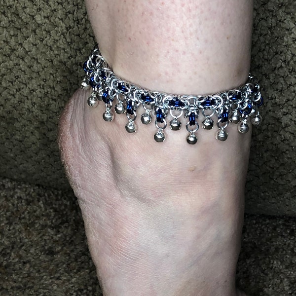 Tryzantine Full Belled Anklet / Belly Dancing / Slave Bells