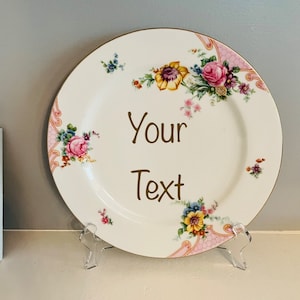 Ihr Wunschtext Blumenplatte
