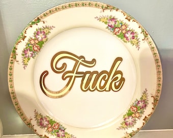 Funny Plate - F word