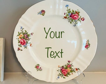 Your text floral 2 Plate