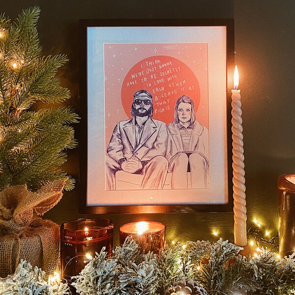 Royal Tenenbaums Richie and Margot a4 print