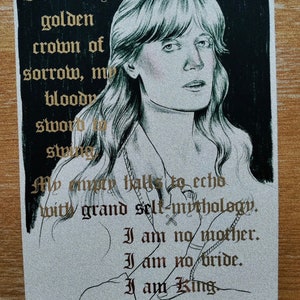 Florence and the Machine 'King' Gold-foiled A4 print