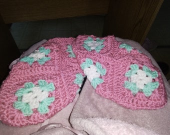 crochet granny square slippers