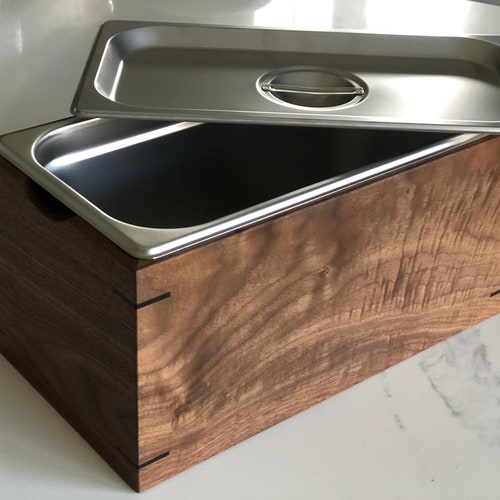 Wood Countertop Compost Bin Etsy
