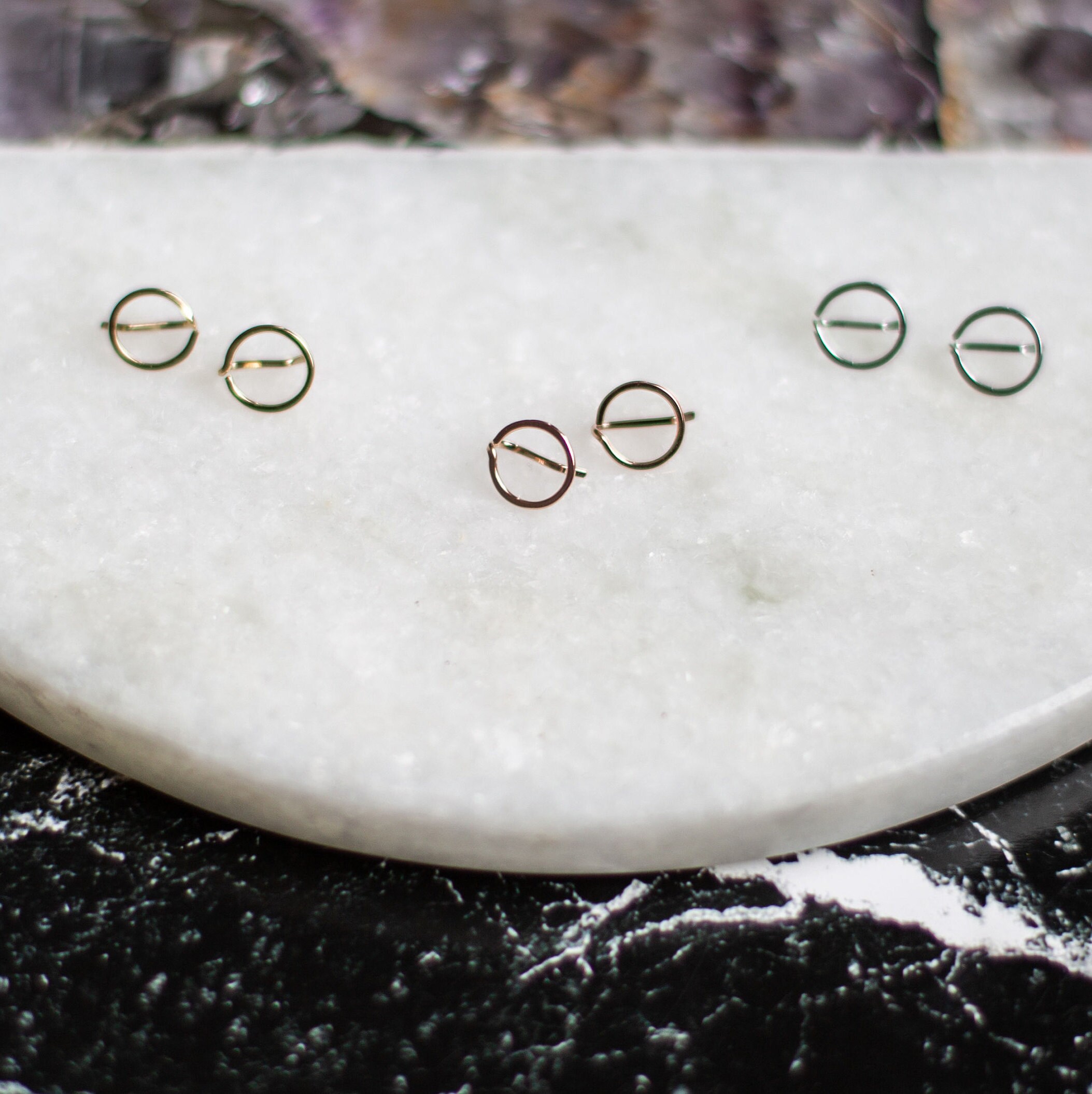 Circle Earrings. Bobby Pin Earrings. Ear Sweeps. Circle Bobby Etsy