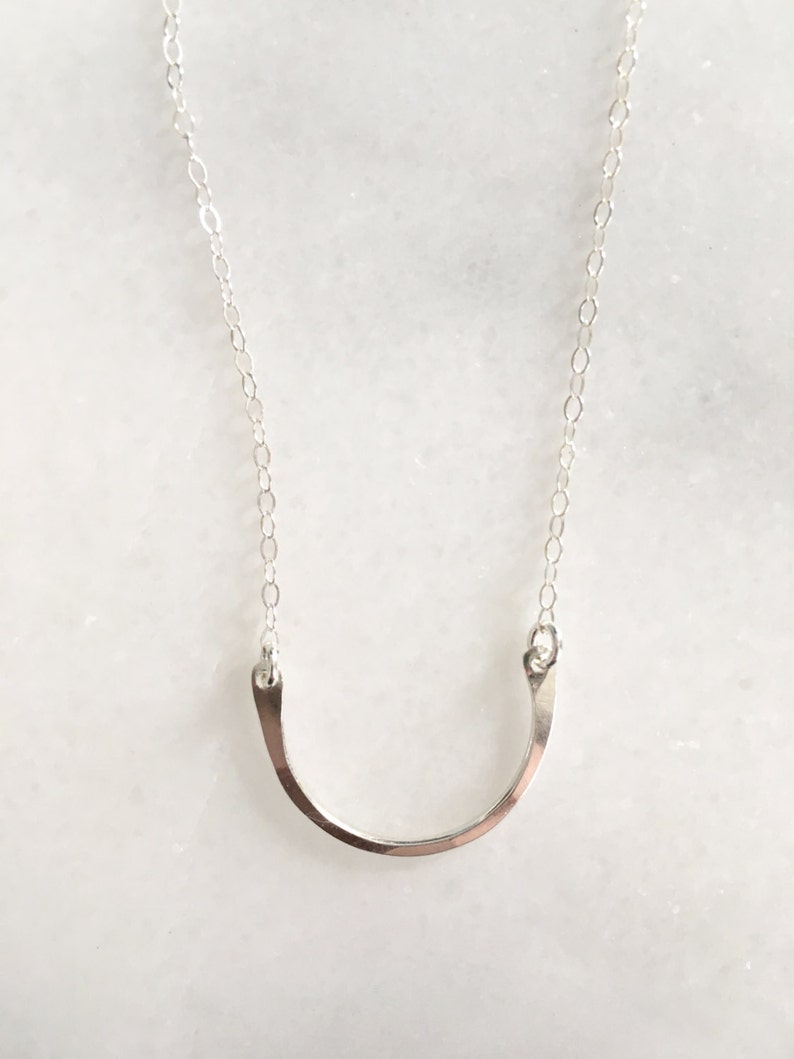 U Shaped Necklace. Geometric Necklace. Minimalist Necklace. Etsy