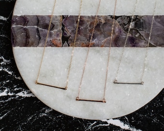 horizontal bar necklace
