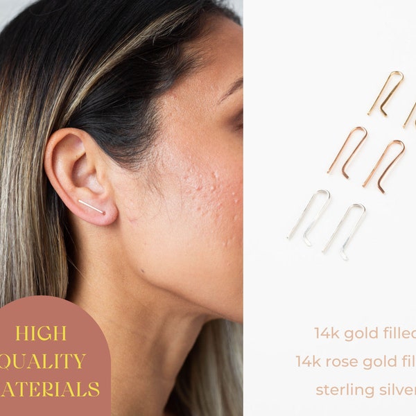 Bobby Pin Earrings. Earrings. Bobby Pins. Ear Climber. Ear Sweeps. Bobby Pin. Crawler Earrings. Silver. Gold. Rose Gold. REGULAR SIZE.