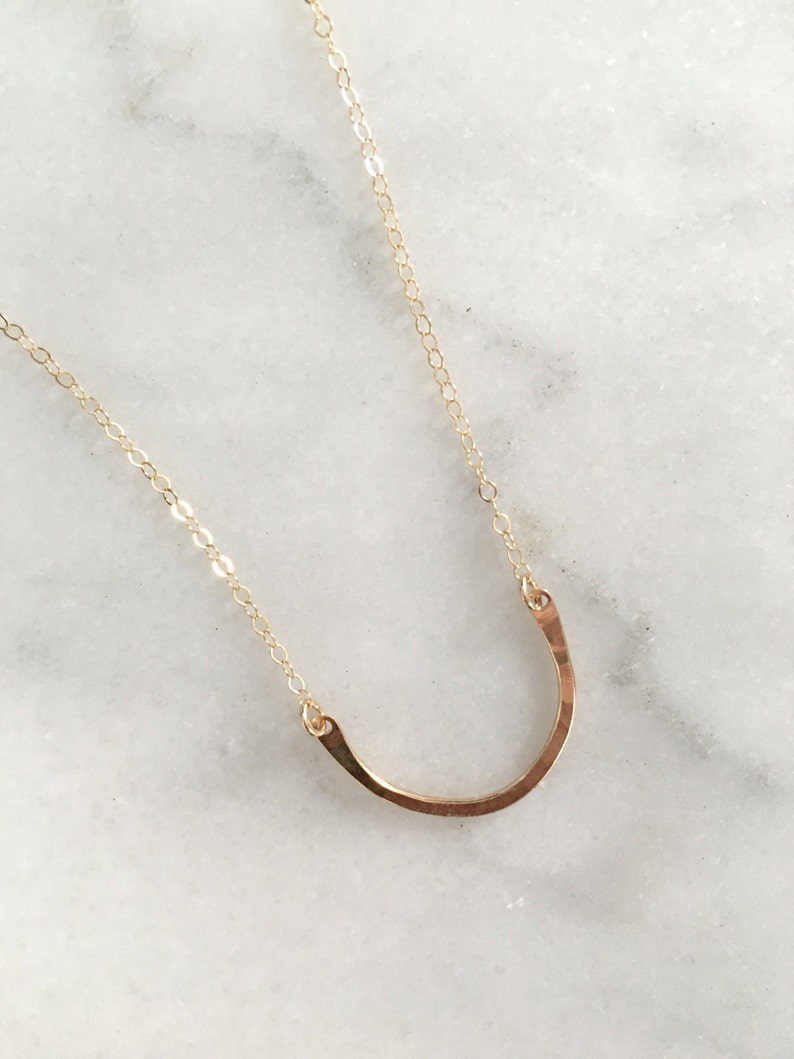 U Shaped Necklace. Geometric Necklace. Minimalist Necklace. Etsy