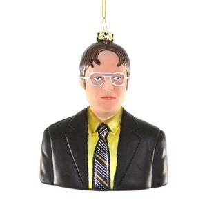 Dwight Glass Christmas Ornament