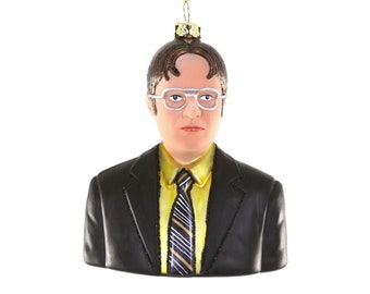 Dwight Glass Christmas Ornament