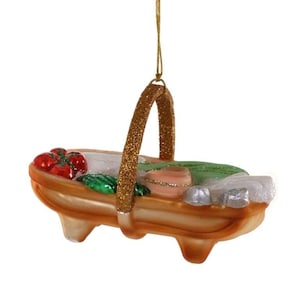 Garden Trug Glass Christmas Ornament