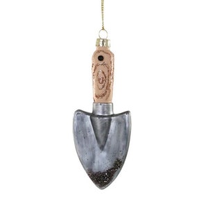 Garden Trowel Glass Christmas Ornament