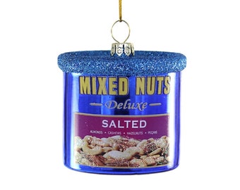 Mixed Nuts Glass Christmas Ornament