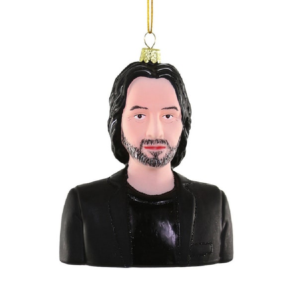 Keanu Glass Christmas Ornament
