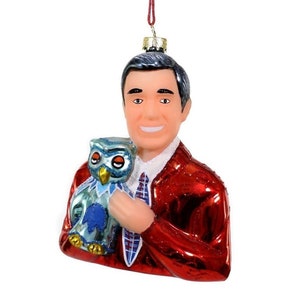 Mister Rogers Glass Christmas Ornament
