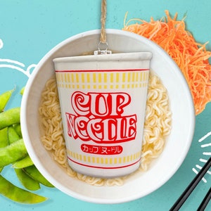 Cup of Noodles Glass Christmas Ornament