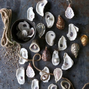 Oyster With Pearl Glass Christmas Ornament