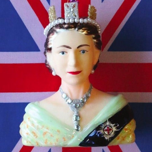 Queen Elizabeth II Glass Ornament Etsy
