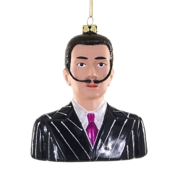 Salvador Dali Glass Christmas Ornament