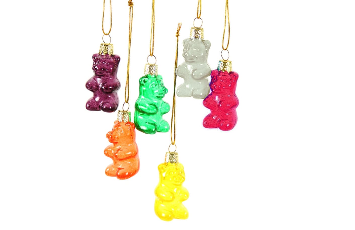 Holiday Home Novelty Gummy Bear Ornaments Christmas Décor, 6 pk