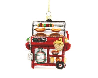 Grillmaster's Grill Glass Christmas Ornament