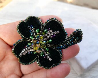 Kleeblatt Brosche, Vierblatt Kleeblatt Brosche, Kleeblatt Brosche, bestickt Kleeblatt Brosche, St Patricks Tagesgeschenk fuer Sie