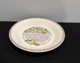 millésime 1983 Royal China Jeannette Apple Pie recette Plat allant au four – Assiette à tarte des récoltes de pays