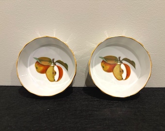 Royal Worcester Evesham Gold Mini Quiche Dish Apple Pattern Fine Porcelain