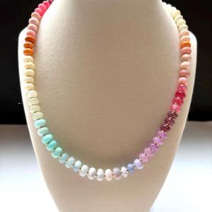Handmade Rainbow Gemstone Necklace