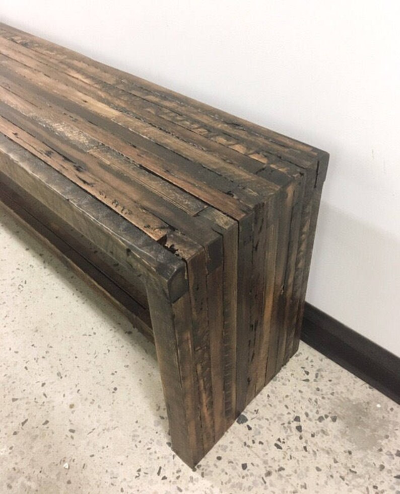 Reclaimed Wood EAST END Bench Dining Table Bench Etsy