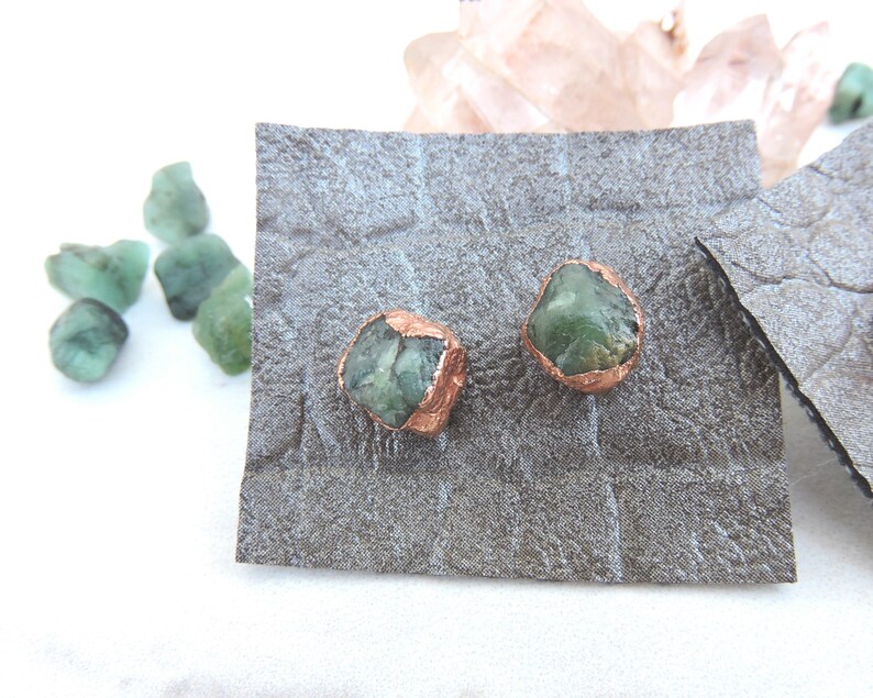 May Birthstone Jewelry Emerald Jewelry Emerald Birthstone Emerald Stud Earrings Green Stud Earrings Gemstone Stud Earrings