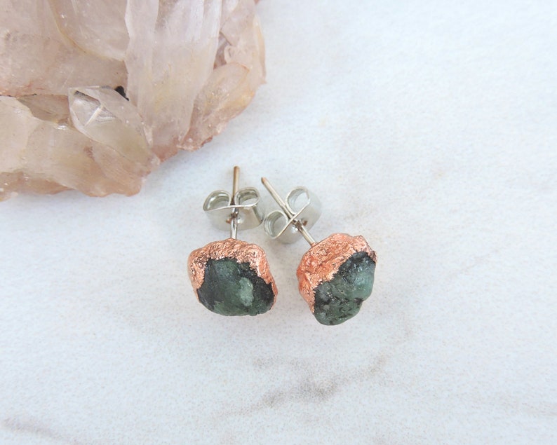 May Birthstone Jewelry Emerald Jewelry Emerald Birthstone Emerald Stud Earrings Green Stud Earrings Gemstone Stud Earrings