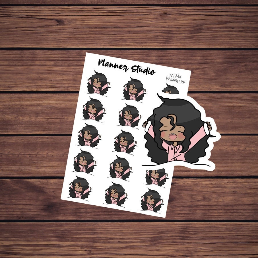 Waking Up Mi'Me Kawaii Chibi Girl African American Character Plan…