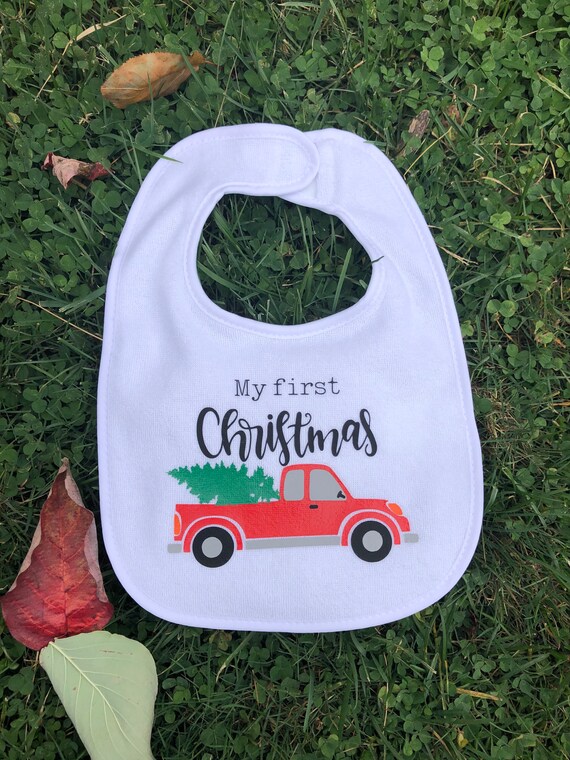 baby's first christmas bib