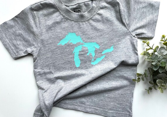 Great Lakes Child T shirt | Toddler Shirt | Midwest Kids Gift | Great Lakes Gift | Michigan Toddler Shirt | Michigan Kid Shirt