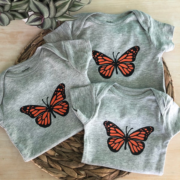 Butterfly Onesie | Monarch Butterfly Bodysuit | Boho Baby Gift | Boho Baby Clothes | Butterfly Baby Onesie  | Nature Baby Shirt | Baby Girl