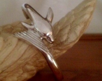 Sterling Silver Dolphin and Green Malachite Bracelets from Mexico