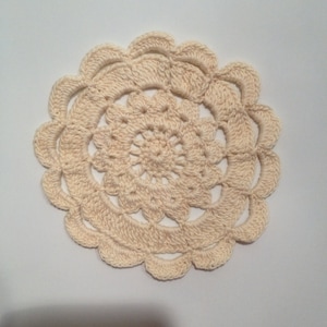 Handmade Medallion Crocheted Coasters-Doilies, Wall Art & Wedding Gifts-Sets of 4