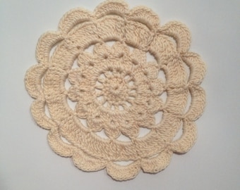 Handmade Medallion Crocheted Coasters-Doilies, Wall Art & Wedding Gifts-Sets of 4