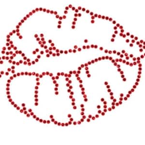 SVG Hotfix Strass Lippen Instant Download SVG Datei, Strass Vorlage