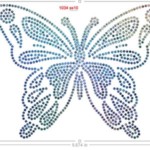 SVG Hotfix Rhinestones DIY Butterfly Transfer Instant Download SVG File, Rhinestone Template
